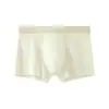 Roupa íntima masculina de seda gelada, cuecas boxer finas masculinas de verão, shorts esportivos masculinos respiráveis antibacterianos de quatro cantos