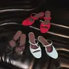 Pantuflas de Piel de Oveja de Dos Capas sin Cierre con Tacón Alto para Mujer, Sandalias de Verano de Cuero Genuino de Punta Abierta con Tacón de Aguja para Mujer