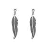 Colgante de aleación accesorios de joyería diy collar aretes colgante redondo colgante pequeño pluma accesorios hechos a mano