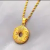 Colar Pingente Ruyi da Paz em Ouro Puro 24 Quilates Tradicional, Simbolizando Paz, Alegria e Prosperidade no Novo Estilo Chinês