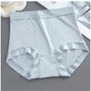 Roupa interior feminina gelo de cetim de seda sem costura cintura alta barriga quadril sexy laço antibacteriano fino nova moda triângulo shorts