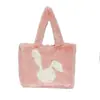 Bolso Acolchado Otoño e Invierno Nuevo Bolso Cruzado de Gran Capacidad para Mujer Patrón de Conejo de Dibujos Animados Bolso de Hombro Maletín Bolso para Viajes