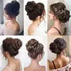 Peluca para Mujer Pinza de Agarre Anillo para el Cabello Paquete de Cabello Moño Bola Disco Flor Cabello Corto Rizado Pinza de Agarre Flor Capullo Esponjoso Anillo Grande para el Cabello