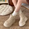Botines de plataforma modernos para mujer, nueva colección de invierno 2026, punta redonda, cómodos, estilo retro, forrados de felpa para abrigar, botas Martin
