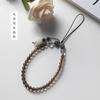 Pulsera de Cristal Fantasma Verde Original Amatista Rosa Natural Cordón Corto para Teléfono Móvil Colgante para Muñeca para Hombre y Mujer