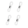 Venta Directa de Fábrica Accesorios de Cadena de Metal con Resorte para Gafas Blanco y Negro con Hebilla Antideslizante Anillo de Silicona para Gafas de 20 mm
