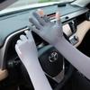 Guantes de Protección Solar para Hombres y Mujeres, Extendido para Conducir y Ciclismo, Antideslizante, Pesca, Mangas de Protección Solar de Seda Helada Frescas y Expuestas de Dos Dedos