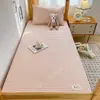 Sábana bajera de algodón puro para dormitorio de estudiante, tamaño individual, sábana de cama 100% algodón, protector de colchón, 90x190