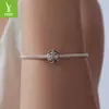 Acessórios Originais em Prata S925 Estilo Vintage Árvore da Vida com Contas e Design Vazado Personalizado para Pulseiras DIY