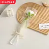 Ramo de Flores de Hilo Tejidas a Crochet, Ramo de Flores Artificiales, Ramo de Rosas para Maestros, Flores Falsas, Flores Artificiales, Ramo de Graduación