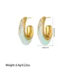 Pendientes Nuevos de Color Café en Forma de U, Más Vendidos Transfronterizos Europeos y Americanos, Exquisito Diseño de Gota de Agua, Modernos y Elegantes, Pendientes de Lujo Ligero para Mujer de Gama Alta