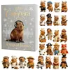 Calendario de cuenta atrás de Navidad 2026 transfronterizo, caja sorpresa, mini colgante de marmota, caja de regalo de calendario de Navidad