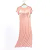 Vestido de Punto para Casa de Nuevo Estilo con Sujetador Incorporado, Bata Todo en Uno para Mujer, Vestido Largo, Vestido Casual para Casa