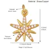 Colgante Mini S49 Gota Pequeña Chapado en Cobre Oro Real de 18 Quilates Pequeño Sol Luna Estrella Accesorios de Joyería