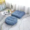 Cojín de pana de color liso de fábrica con textura de grano de maíz al por mayor cojín de silla cuadrado redondo japonés cojín de silla para estudiantes