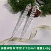 Decoraciones transparentes de copo de nieve de Navidad acrílicas, usadas para arreglos de escena de boda, columnas de carámbanos navideños, adornos de árbol de cristal y colgantes