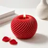 Molde de Silicone de Maçã DIY Personalizado para Velas Aromáticas, Vela de Maçã Espiral Simulada