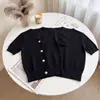 AnfeiouonaNuevo Estilo de Verano Elegante Cárdigan de Punto de Manga Corta Camiseta de Cuello en V Adelgazante Top para Mujer 1100