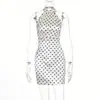 Vestido Sexy de Moda de Pontos Europeu e Americano Cruzado Amazon 2026 Novo High-End com Costas Abertas e Cintura Marcada