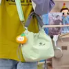 Bolsa Transversal com Cordão Colorida e Fresca para Mulheres, Bolsa de Mão Leve de Tecido Plissado para Estudantes, para o Trabalho e Uso Casual