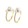 Aretes Geométricos con Perlas y Diamantes, Recubrimiento Antiestático Plateado, Estilo Moda Francesa, Aros Elegantes, Aros de Moda Estilo Influencer para Mujer