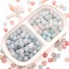 10 cuentas de jade teñidas al agua de imitación de vidrio de 8 mm, cuentas de muelle rotas, cuentas de cuentas, pulseras hechas a mano, accesorios de joyería, material al por mayor