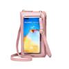 Bolsa de celular personalizada com espelho cruzado, processamento de venda quente, OEM, cor personalizada, LOGO em serigrafia, tela sensível ao toque, bolsa mensageiro feminina, OEM