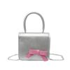 Bolso Dulce Estilo Occidental Bolso de Mujer 2025 Verano Nueva Moda Textil Bolso Cuadrado Pequeño Combinable Casual Hombro Bandolera