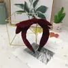 Estilo K de Dongdaemun Veludo Novo Faixa de Cabelo com Laço de Camada Dupla Elegante de Aba Larga Simples Cor Pura Faixa de Cabelo Acessórios de Cabelo Antiderrapante
