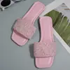 Comercio Transfronterizo2026 Nuevo Color Sólido Estilo Verano Punta Cuadrada Una Correa Moda Sandalias Planas para Mujer