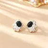 Aretes Irregulares de Arenisca Azul Natural y Amazonita, Simples y de Moda, Aretes de Alta Gama y Personalizados, Accesorios de Celebridades de Internet de Moda