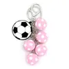 Nuevo Creativo 3D Estéreo PVC Caucho Suave Balón de Fútbol Serie Copa del Mundo Cadena de Cuentas Llavero Colgante Decoración Regalo