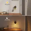 Luz de Noche Creativa Gy234 Tulipán Verde Pantalla de Vidrio Estilo Pasillo Dormitorio Mesita de Noche Sensor de Atmósfera Luz Nocturna