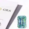 Piedras Sueltas de Moissanita de Corte Esmeralda Coloridas, Moissanita Rectangular Facetada Rosa Irregular, Dorada, Champaña al por Mayor en Stock