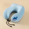 Almofada em Formato de U de Espuma de Memória para Suporte da Coluna Cervical, Travesseiro de Pescoço para Viagem Transfronteiriça com Logotipo Personalizado