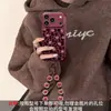 Pulsera de Gato con Estampado de Leopardo Adecuada para Funda de Teléfono iPhone 17 Pro Max 18 Textura de Cuero iPhone 16 Silicona 15 Dibujo Animado Lindo