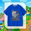 Camiseta de Manga Corta para Niños Minecraft Skeleton Shooter Niños Niñas Verano Nuevo Algodón Puro Dibujos Animados Casual