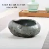 Vaso de Flor de Rocha Vulcânica de Hainan Grama Moeda Grama Moeda Vaso de Flor Hidropônico Pedra de Imitação Bonsai Suporte de Flor de Cerâmica Criativo Sem Furos