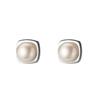 Aretes de Cuentas Cuadradas de Plata Nalan S925 Coreanos Ins Simples Nicho Commuter Elegantes Elegantes Elegantes Aretes M03129