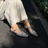 6625-2 Novo Modelo Sandálias Romanas de Couro Genuíno com Malha Oca Fechadas na Ponta Calçados Femininos Moda Verão