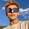 Óculos de Sol para Homens, Rosto Largo, Anti-UV, Óculos de Sol Quadrados Polarizados Estilosos para Motoristas