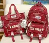 Mochilas de estilo coreano, modernas y estéticamente agradables para estudiantes de secundaria y preparatoria, con múltiples compartimentos, un diseño ligero y gran capacidad