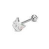 Piercing de Língua Feminino Doce, Compacto e Fofo, Formato de Margarida, Borboleta, Coração, Aço Inoxidável, Cruzada, Gato Kt