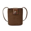 Bolso Bandolera Retro Mate de Moda para Mujer Bolso de Hombro Tipo Cubo Versátil Bolso Cruzado Casual Simple de Moda