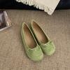 Zapatos Planos Rojos Franceses Ligeros de Moda Estilo Retro con Boca Baja para Mujer Verano 2025 Nuevo Estilo con Falda Zapatos Mary Jane para Mujer