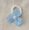 Anillo de Flor de Perla de Color Dopamina Nuevo de Corea del Sur Diseño de Nicho Atmósfera Dulce Estilo Festivo Anillo para Mujer