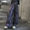 Macacão Infantil Primavera Outono 2025 Novo Macacão Jeans Infantil Tie-dye Celebridade da Internet Estiloso Calça Casual para Crianças Grandes