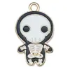 Transfronterizo 125 Goteo de aceite Fantasma de Halloween Calavera Murciélago Muerte Colgante DIY Pulsera Llavero Colgante de Joyería
