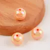 Cuentas de Color Sólido de 16 mm con Recubrimiento UV y Agujero Recto, Acrílico con Patrón de Cebra, Cuentas Sueltas para Pulsera DIY, Accesorios de Joyería