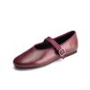 Zapatos Gui Gui 2025 Primavera Nuevos Zapatos de Mujer Estilo Francés Simple con Mary Jane Ante Suave Boca Baja Zapatos Planos